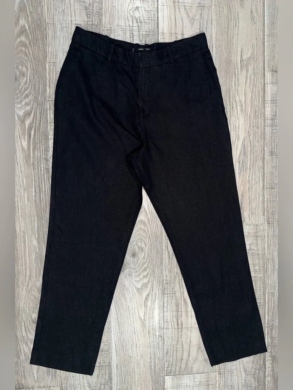 MANGO Linen Classic Black Dress Pants- Size 10
